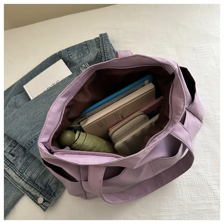 Lilac Nylon Shoulder Bag for Work Commute — feature 27