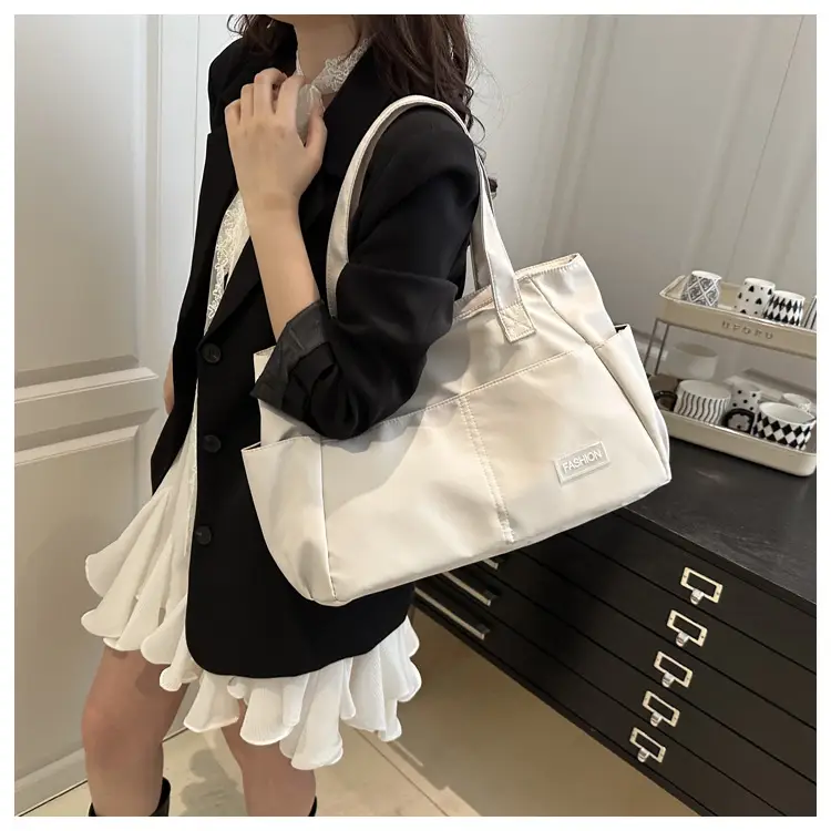 Lilac Nylon Shoulder Bag for Work Commute — feature 29