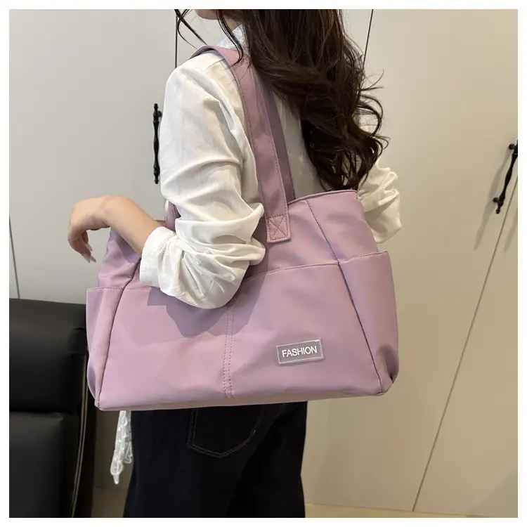 Lilac Nylon Shoulder Bag for Work Commute — feature 32