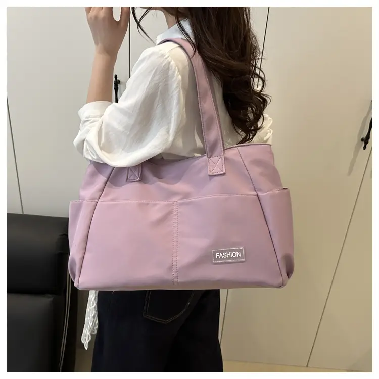 Lilac Nylon Shoulder Bag for Work Commute — feature 33