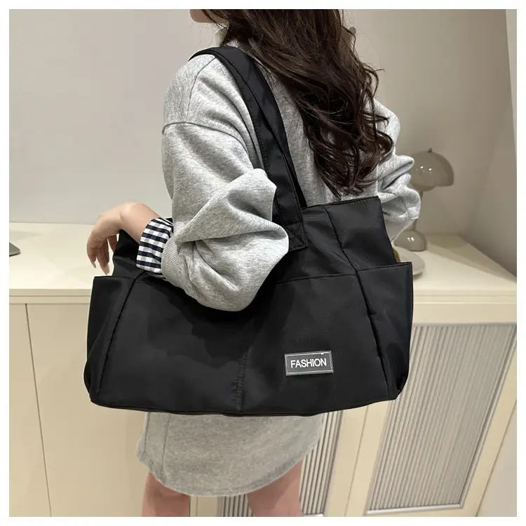 Lilac Nylon Shoulder Bag for Work Commute — feature 36
