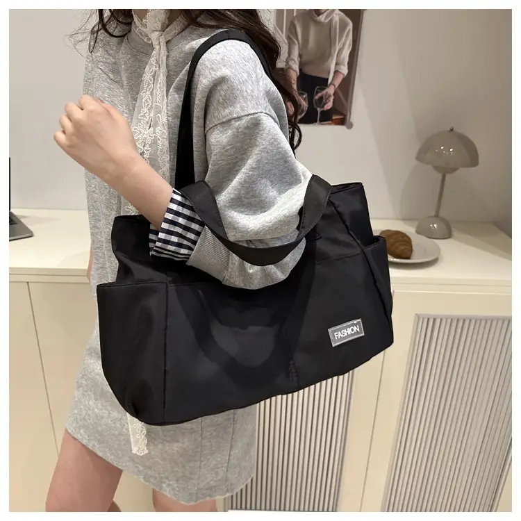Lilac Nylon Shoulder Bag for Work Commute — feature 38