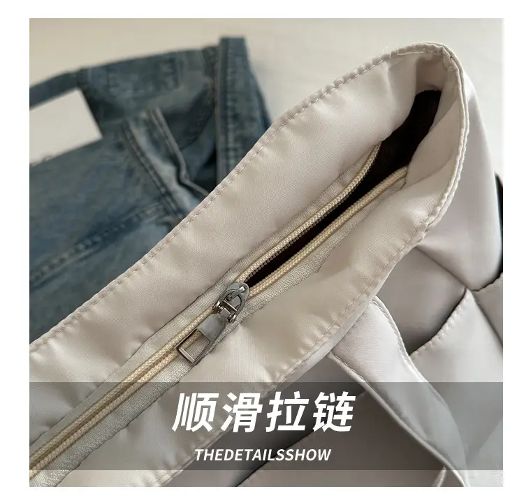 Lilac Nylon Shoulder Bag for Work Commute — feature 6