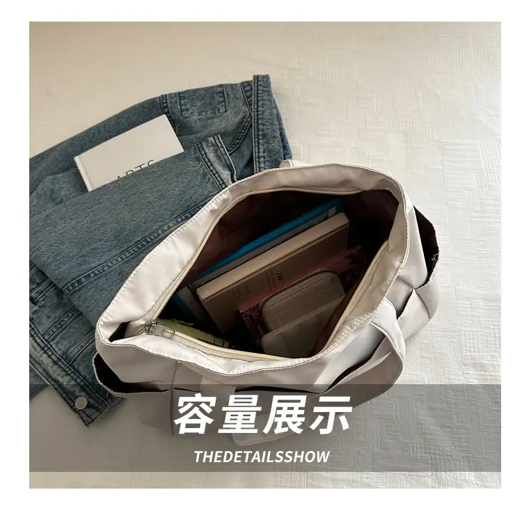 Lilac Nylon Shoulder Bag for Work Commute — feature 7