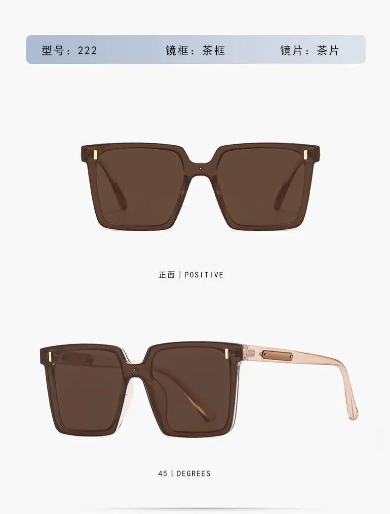 Men's Polarized Sunglasses Large Frame White Beige — feature 17