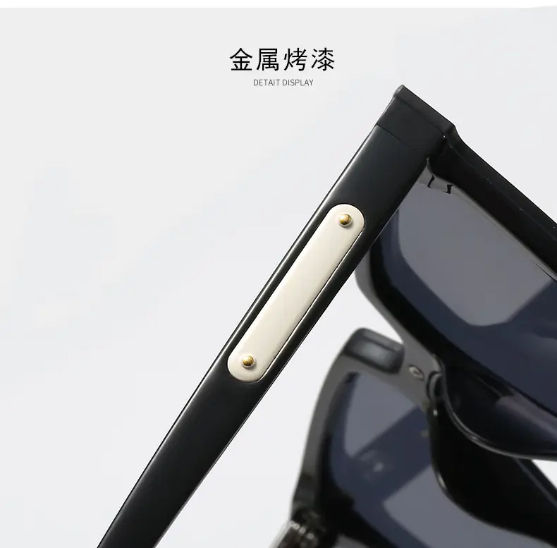 Men's Polarized Sunglasses Large Frame White Beige — feature 20