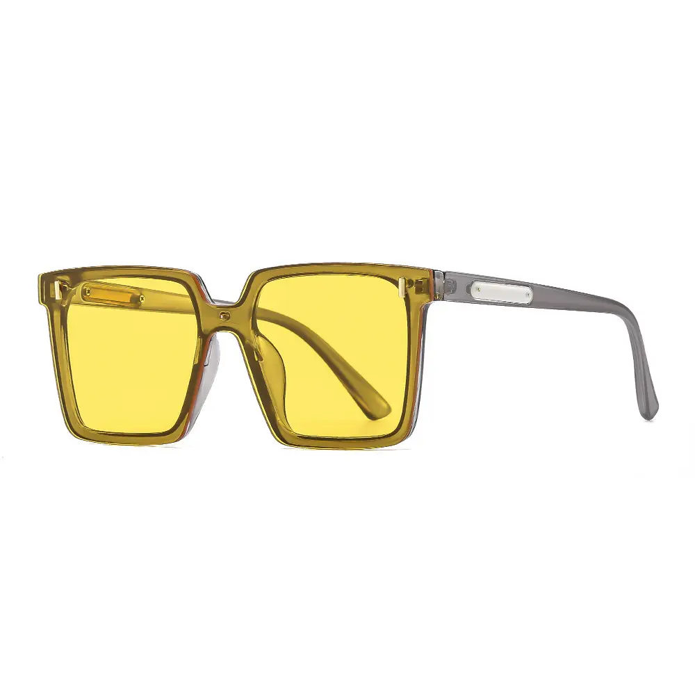 Men's Polarized Sunglasses Large Frame White Beige - Image 5