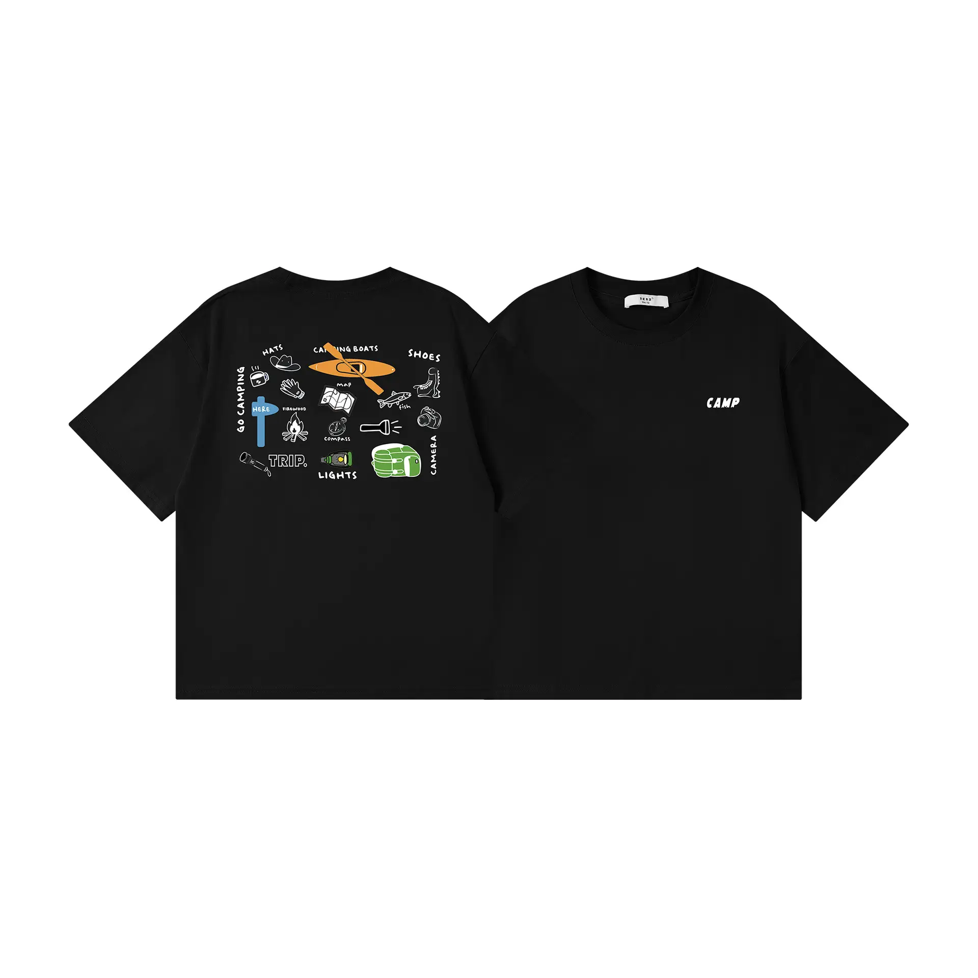 Kids Paris Print T-Shirt Black Summer Casual - Image 4
