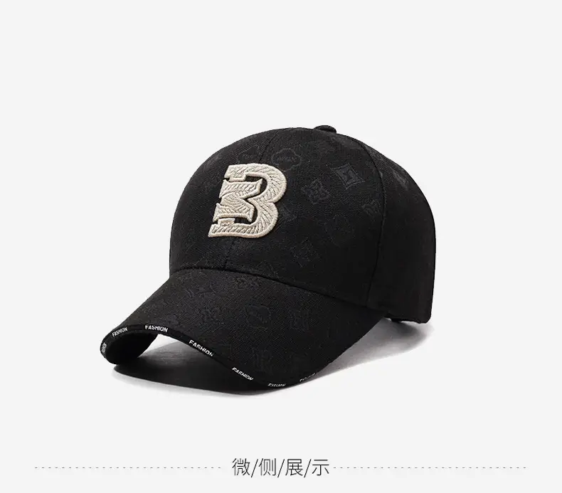 Men Lettered Hard-Top Sun Hat Black — feature 10
