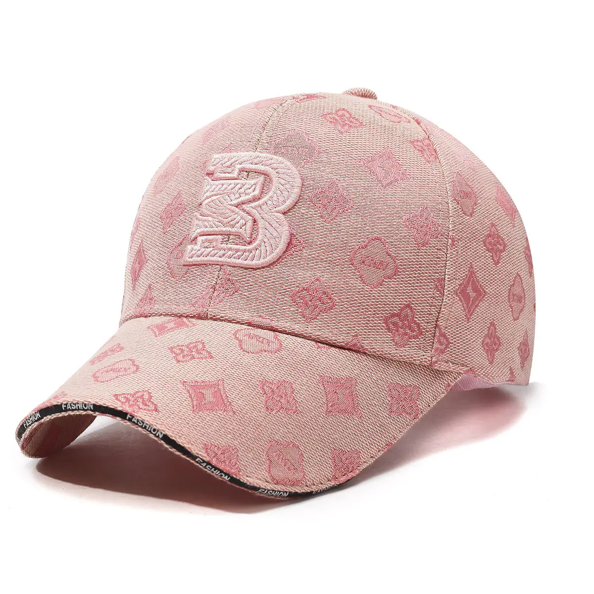 Men Lettered Hard-Top Sun Hat Black - Image 7