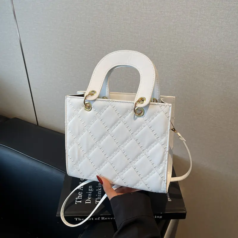 Black Quilted Handbag Women's Princess Diana Style - Image 7