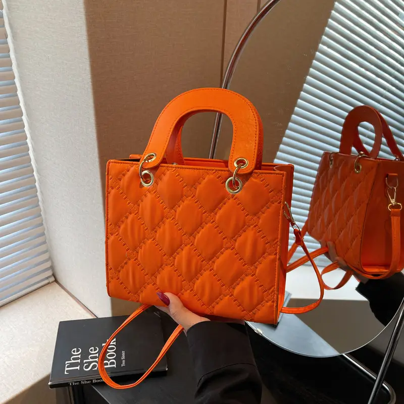 Black Quilted Handbag Women's Princess Diana Style - Image 9