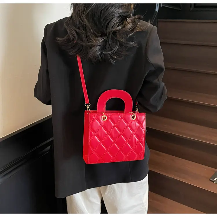 Black Quilted Handbag Women's Princess Diana Style — feature 17