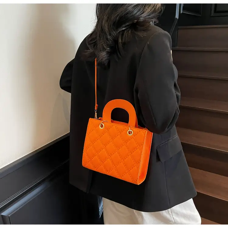Black Quilted Handbag Women's Princess Diana Style — feature 18