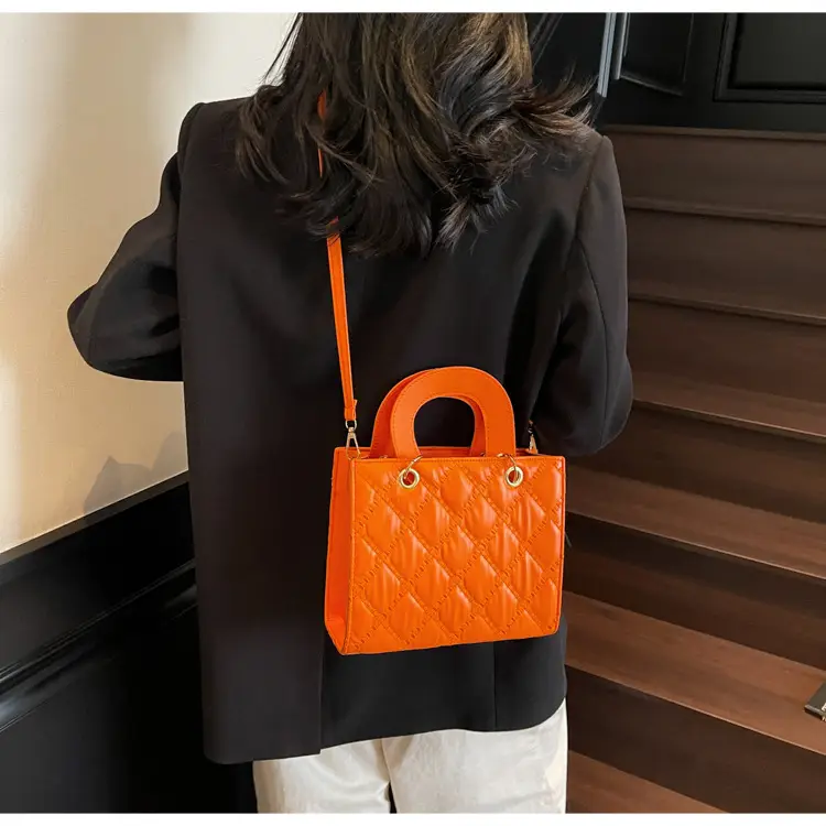 Black Quilted Handbag Women's Princess Diana Style — feature 19