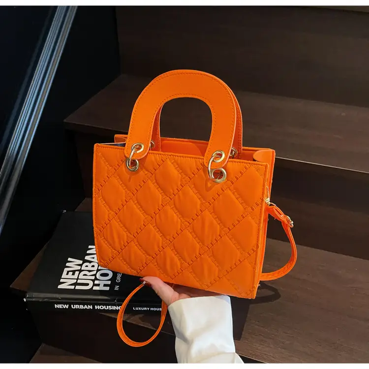 Black Quilted Handbag Women's Princess Diana Style - Image 4