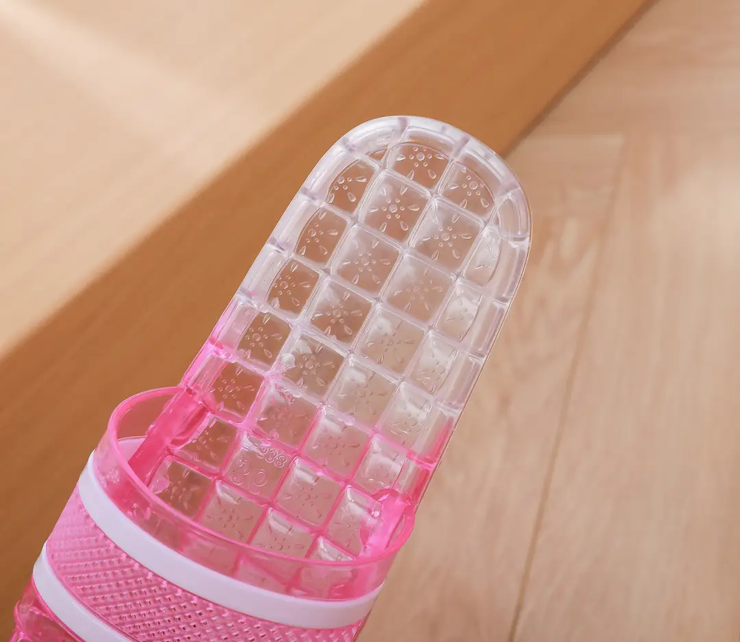 Women's Slippers for Home Use, Flat-Soled, Wear-Resistant, Striped, Suitable for Student Dormitories, Indoor Bathing, and Home Use, Crystal Sandals — feature 13