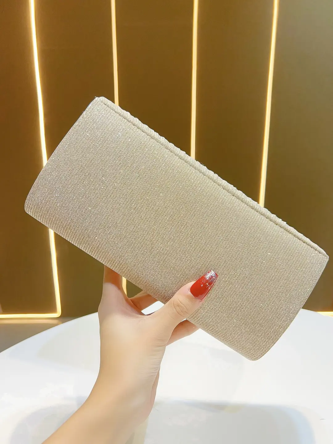 Shiny Pleated Dress Bag Ktv Princess Bag Dinner Clutch Bag Party Evening Bag Crossbody Banquet Bag New Style — feature 8