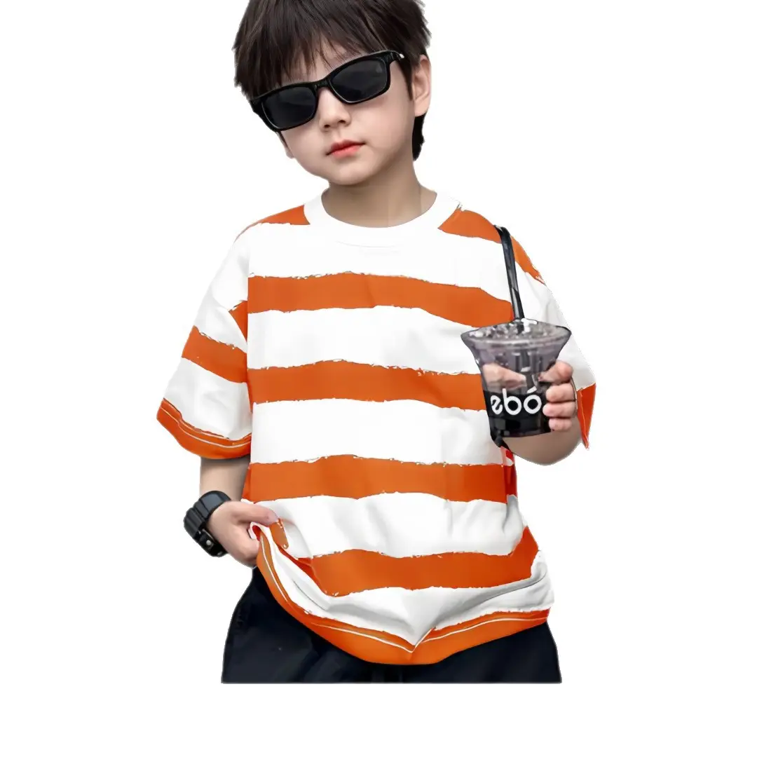 Boys Striped Cotton T-Shirt Summer Wear - Image 6