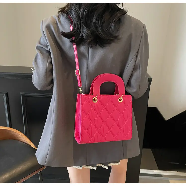 Orange Rhombus Embroidery Handbag for Women — feature 39