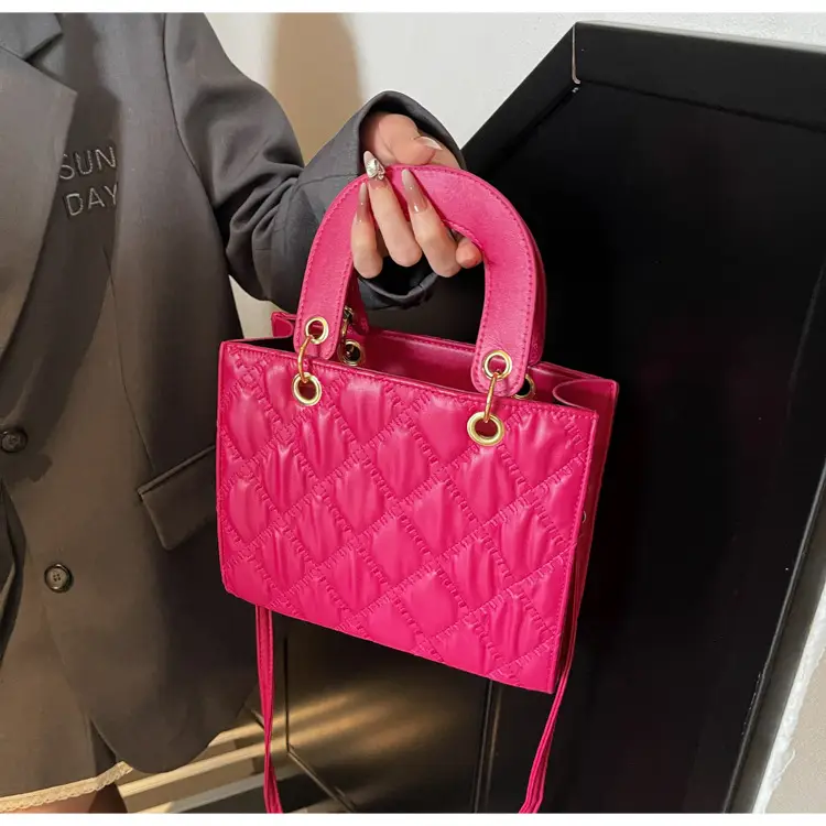 Orange Rhombus Embroidery Handbag for Women — feature 50