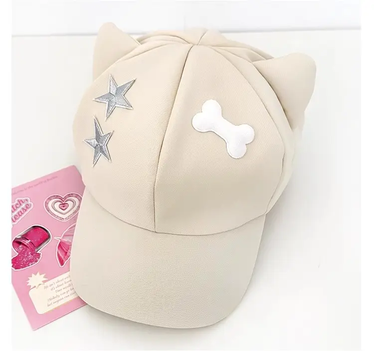 Cute Star Cat Ear Cap for Women Black — feature 9