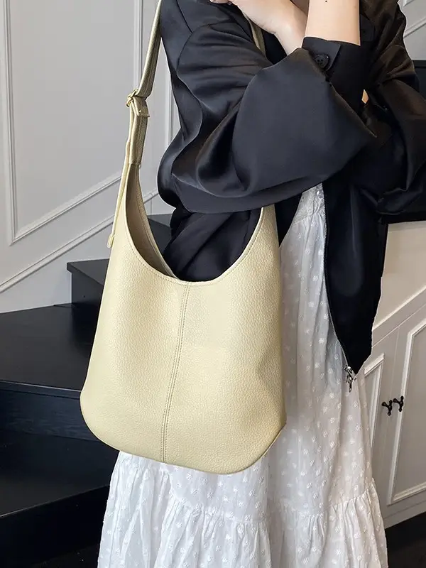 White Leather Shoulder Bag for Women 2025 New - Image 6