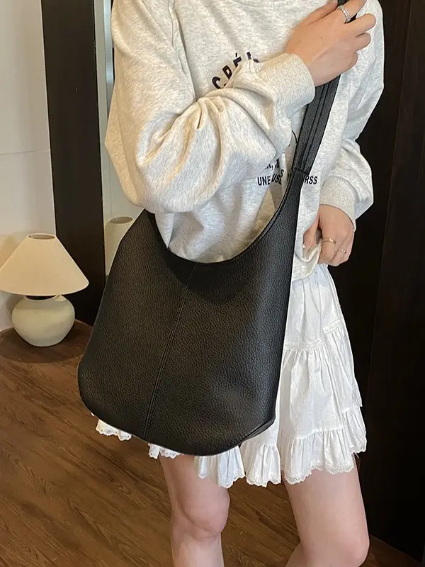White Leather Shoulder Bag for Women 2025 New - Image 7