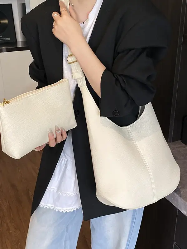 White Leather Shoulder Bag for Women 2025 New - Image 8