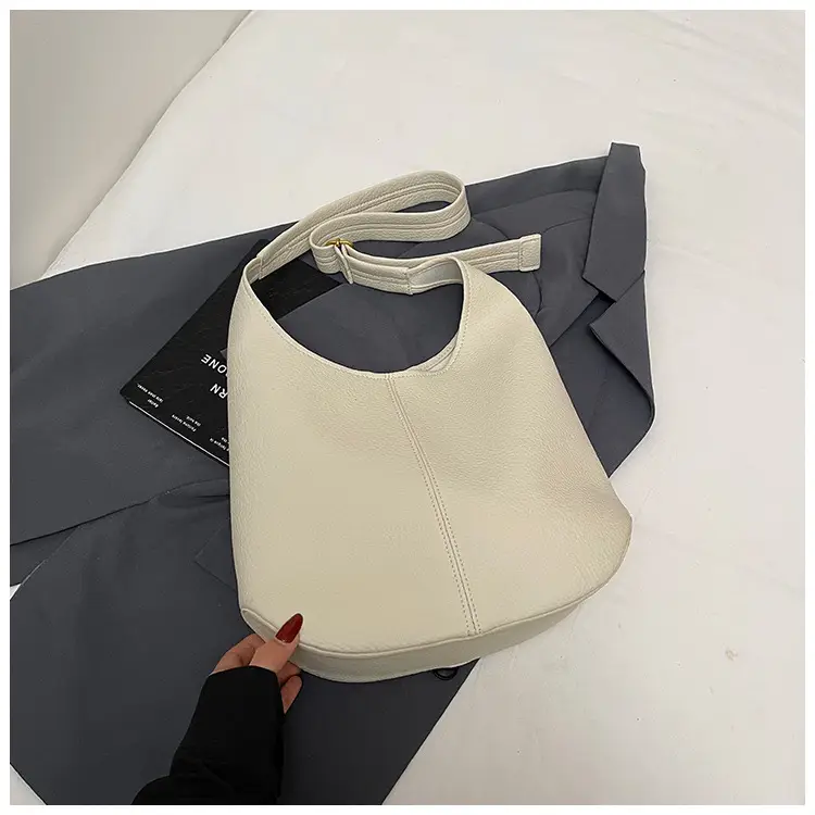 White Leather Shoulder Bag for Women 2025 New - Image 4