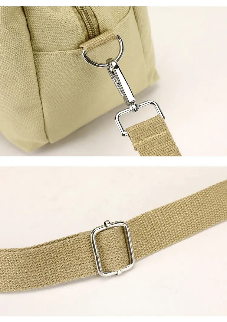 Women's Light Blue Canvas Shoulder Bag 2025 New College Student — feature 21