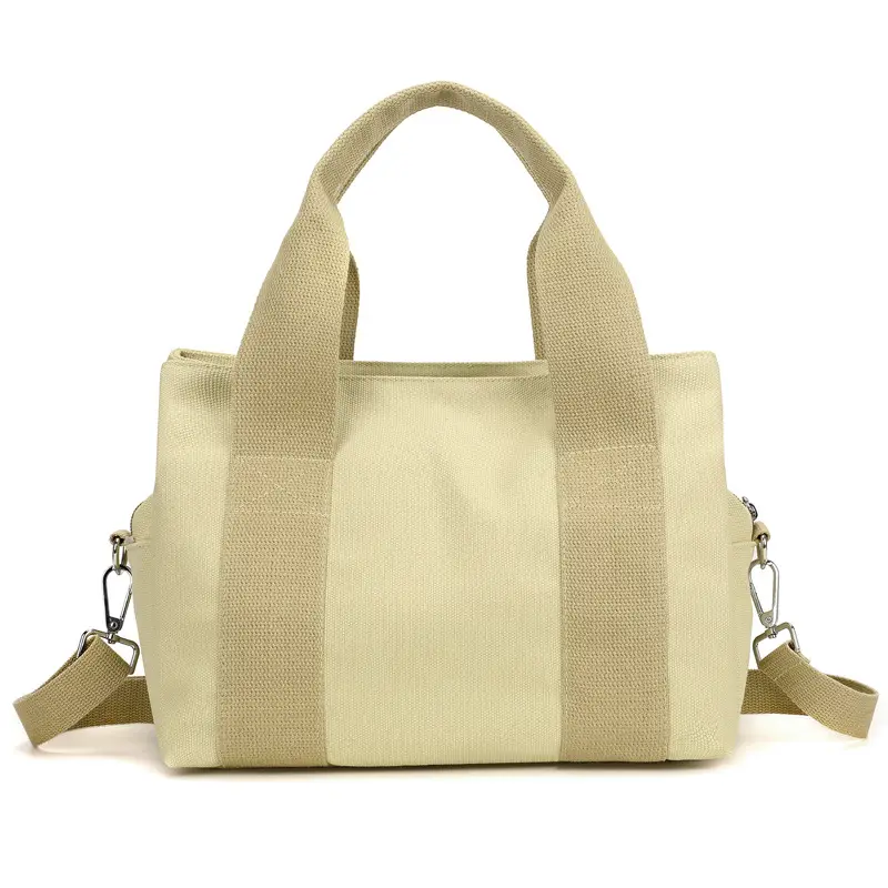 Women's Light Blue Canvas Shoulder Bag 2025 New College Student — feature 30