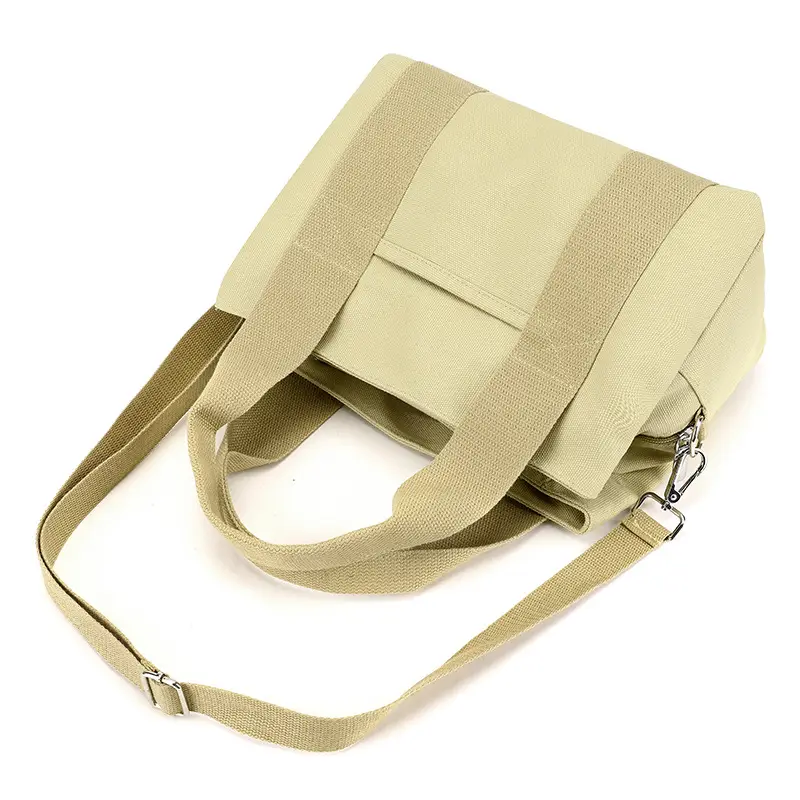 Women's Light Blue Canvas Shoulder Bag 2025 New College Student — feature 32