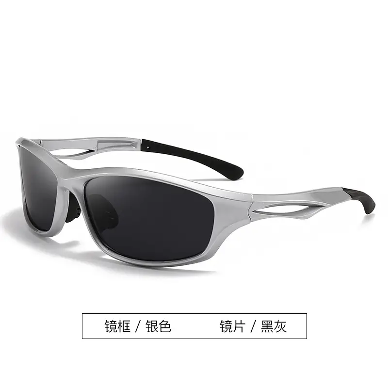 Men Sports Polarized Sunglasses Black Brown - Image 2