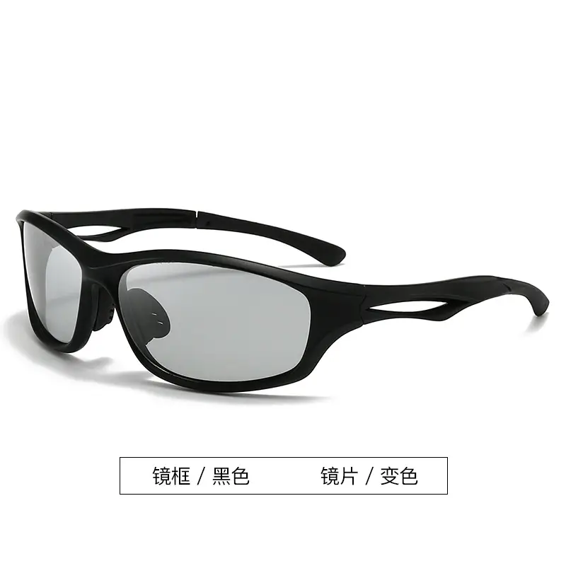 Men Sports Polarized Sunglasses Black Brown - Image 5
