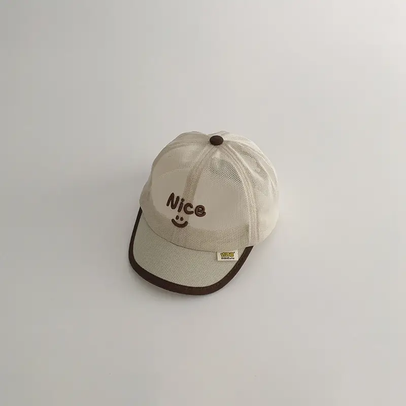 White Nice Printed Baseball Cap for Boys Girls - Image 2