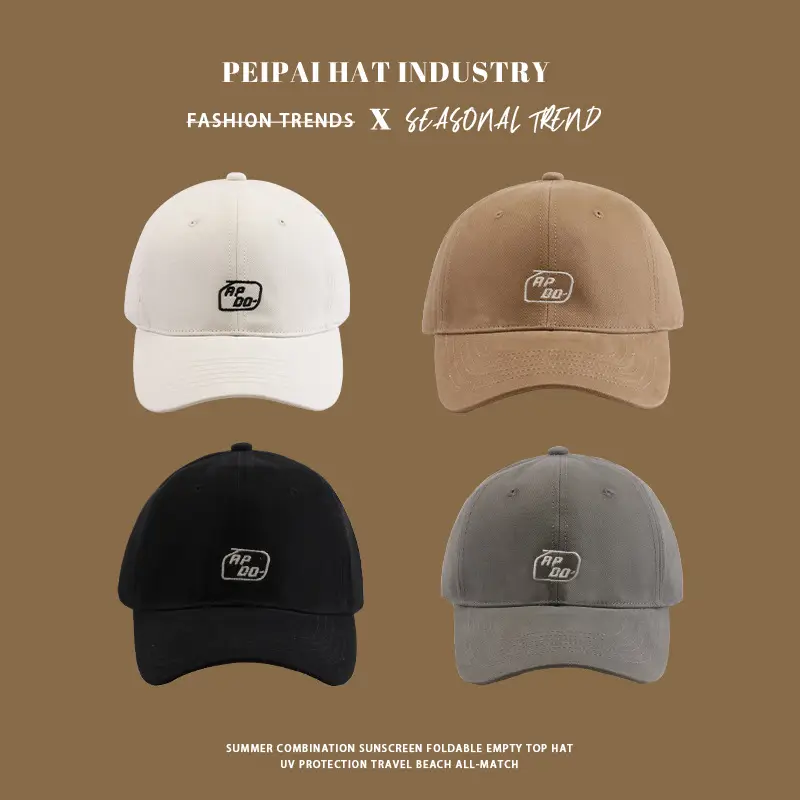 Men White Letter Embroidered Pea Hat - Image 4