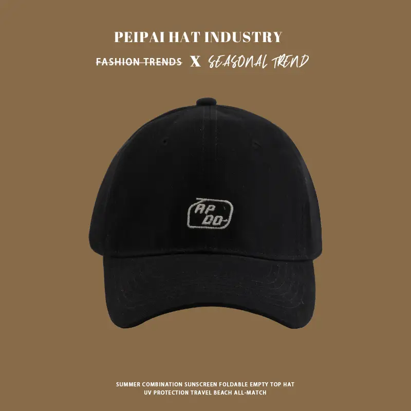 Men White Letter Embroidered Pea Hat - Image 5
