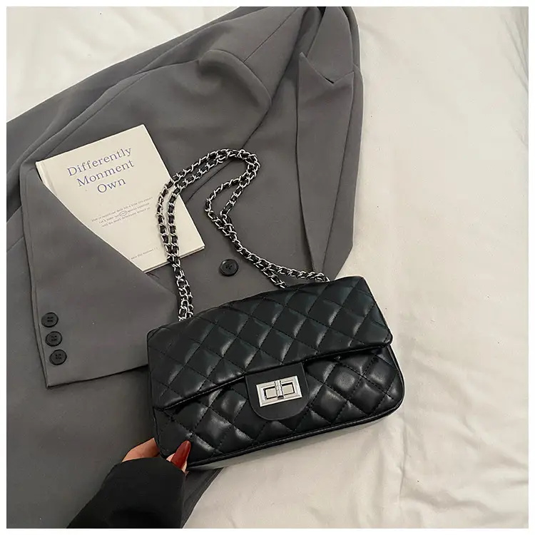 Black Quilted Crossbody Bag for Women 2025 - Image 4