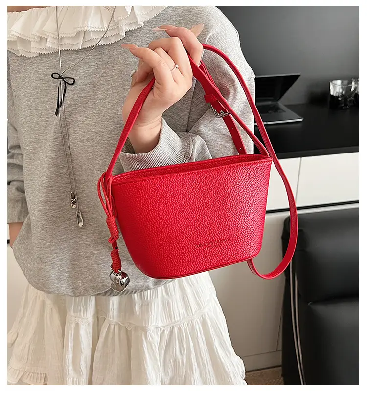 Red Korean Style Shoulder Crossbody Bag for Women — feature 3
