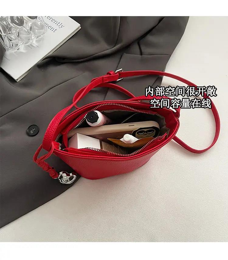 Red Korean Style Shoulder Crossbody Bag for Women — feature 9