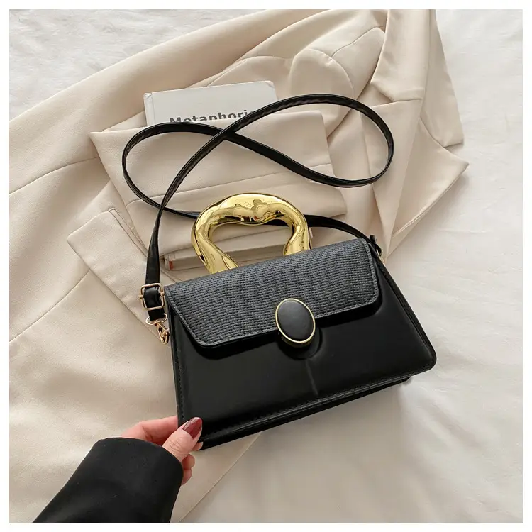 Black Embossed Metal Shoulder Bag for Women 2025 — feature 29