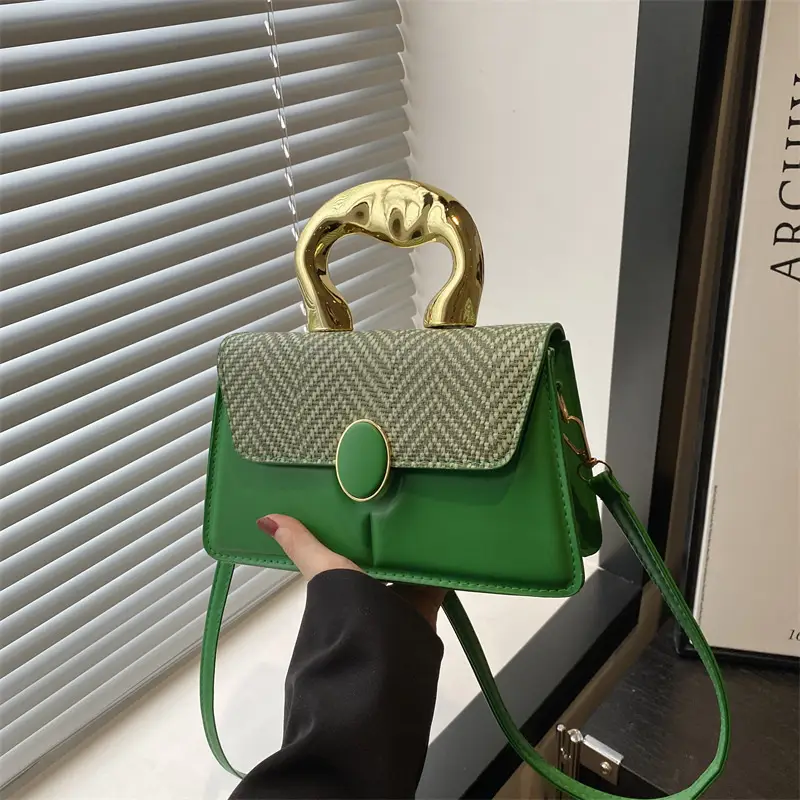 Black Embossed Metal Shoulder Bag for Women 2025 - Image 2