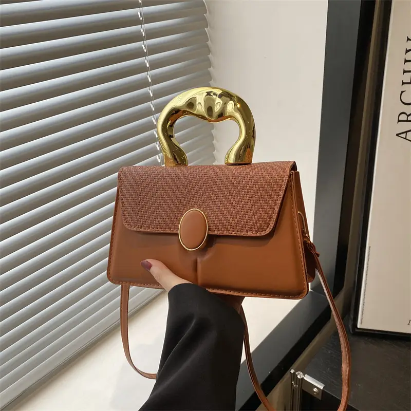 Black Embossed Metal Shoulder Bag for Women 2025 - Image 5