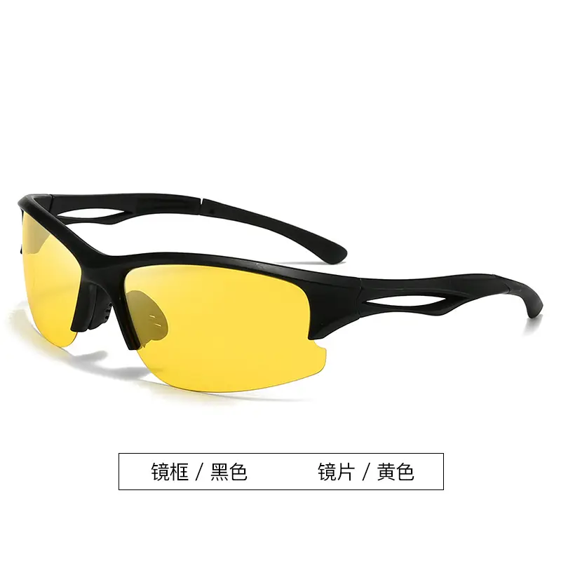 Men Polarized Sunglasses Solar Glass Black Red - Image 4