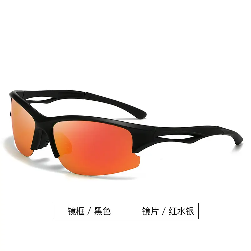 Men Polarized Sunglasses Solar Glass Black Red - Image 5