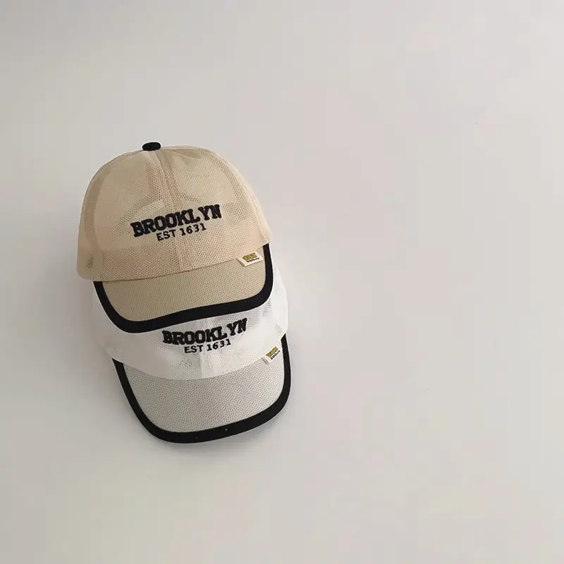 Yipan Kids' Black Mesh Suncap for Boys Girls