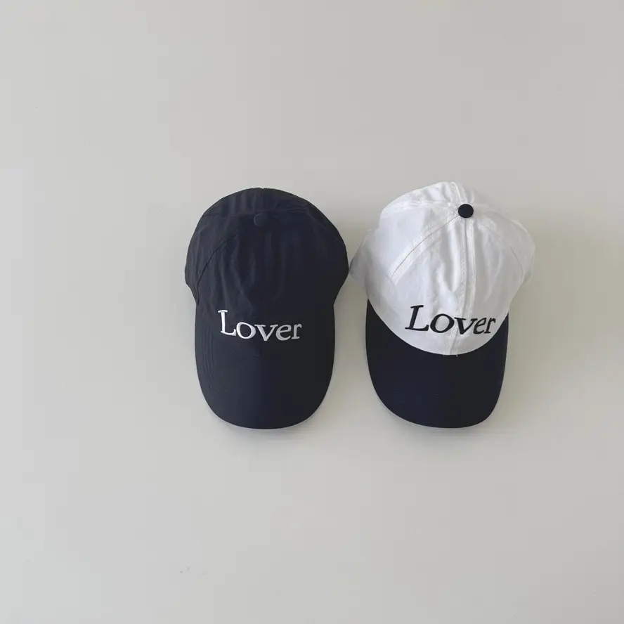 Yipan Boys Girls Baseball Cap White Black Letter Embroidered