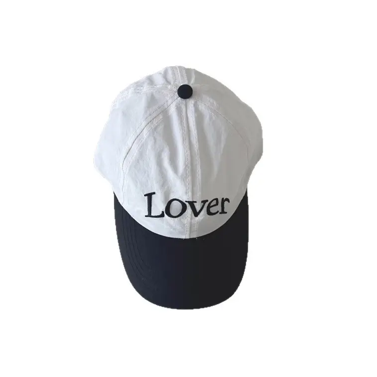 Yipan Boys Girls Baseball Cap White Black Letter Embroidered
