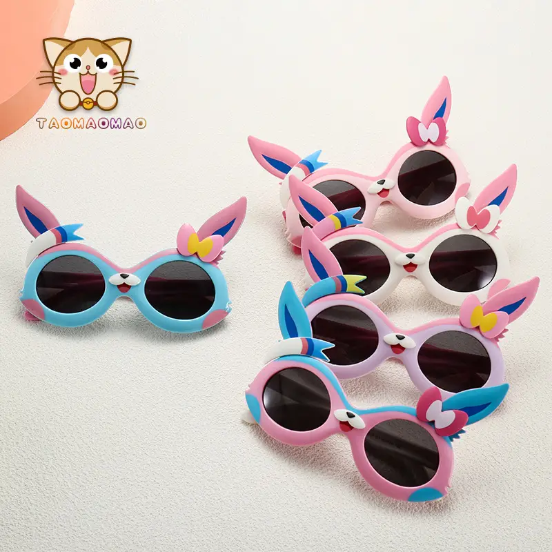 Pink Cartoon Polarized Sunglasses for Kids - Image 7